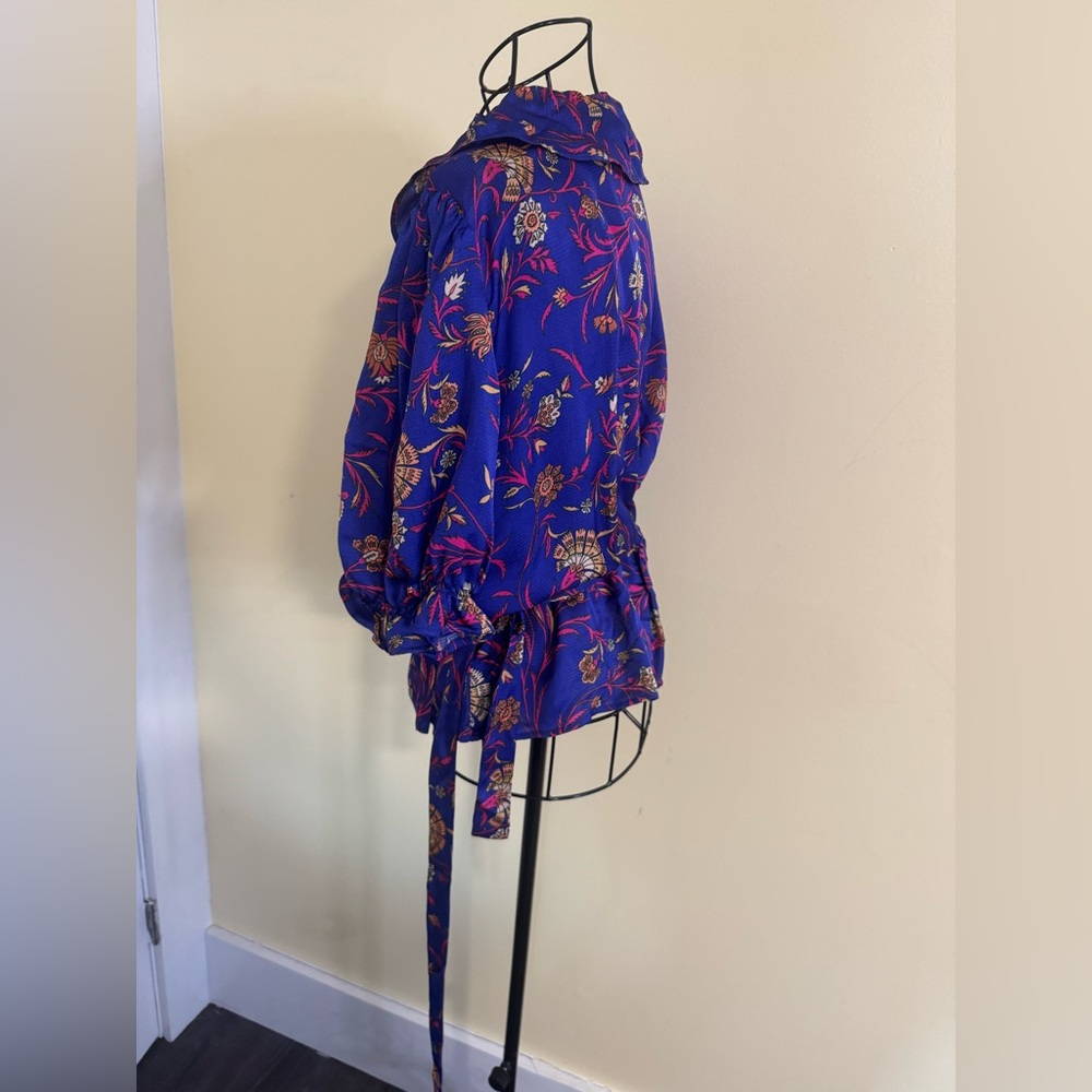 ba&sh Floral Ruffle Wrap Top Size Large - Picture 6 of 10